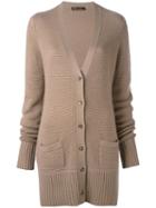 Loro Piana - Chelsea Cardigan - Women - Cashmere - 44, Brown, Cashmere