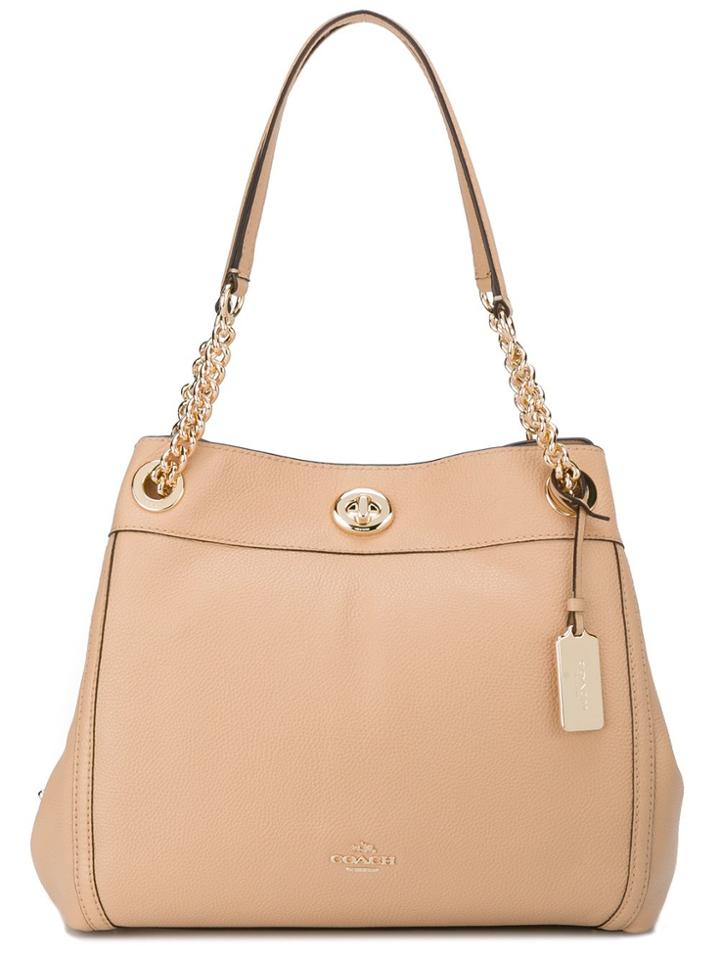 Coach Chain Strap Shoulder Bag - Nude & Neutrals