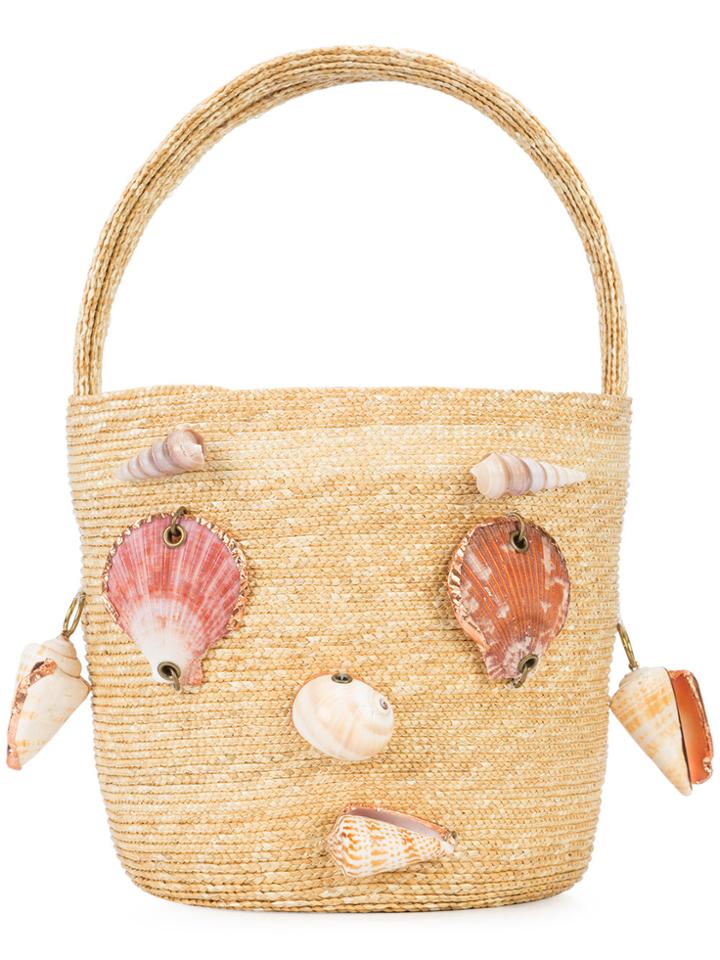 Rosie Assoulin Sea Straw Crossbody Bag - Yellow & Orange