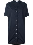 James Perse - Buttoned Dress - Women - Cotton/nylon/spandex/elastane - 4, Women's, Blue, Cotton/nylon/spandex/elastane