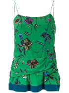 Derek Lam 10 Crosby Silk Floral Print Top - Green