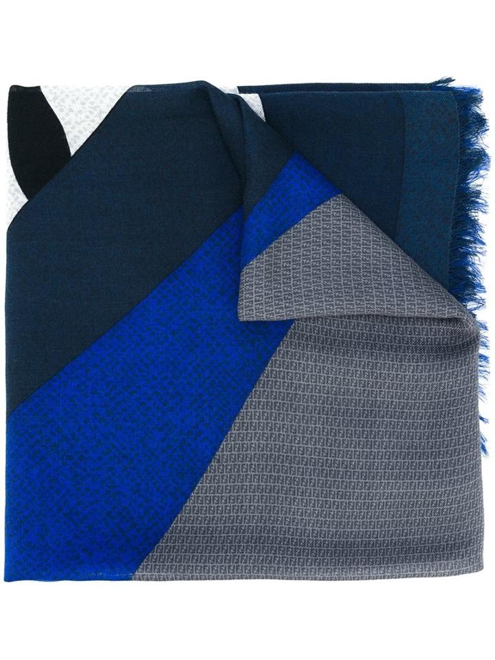 Fendi Bag Bugs Scarf, Men's, Grey, Silk/wool