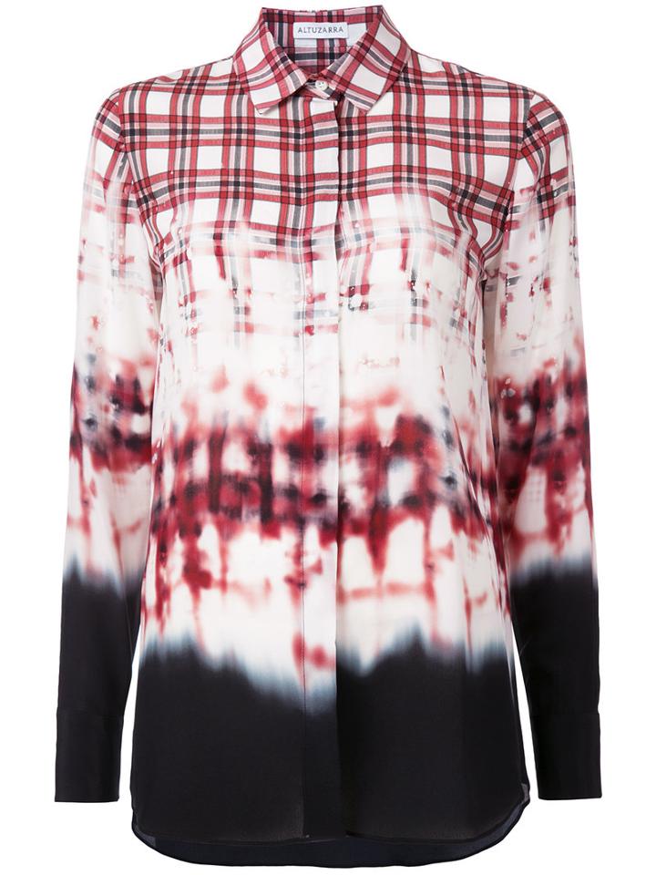 Altuzarra Plaid Shirt, Women's, Size: 38, Red, Silk