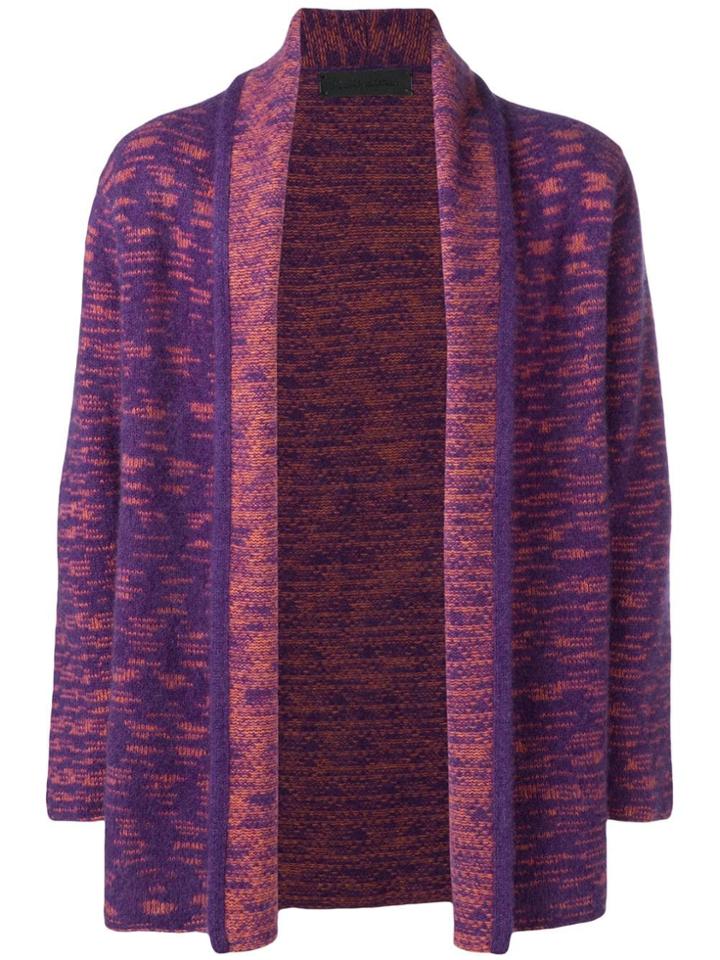 The Elder Statesman Open Front Cardigan - Purple