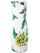 Marco Bologna Flower Print Fitted Dress