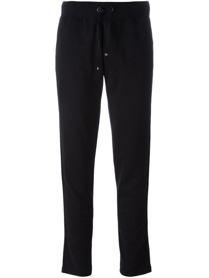 Moncler Classic Track Pants, Women's, Size: Large, Black, Cotton