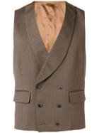 Gabriele Pasini Double Breasted Waistcoat - Brown