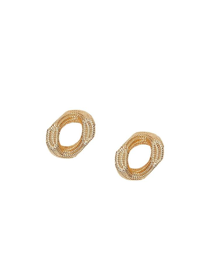 Burberry Gold-plated Chain-link Hoop Earrings