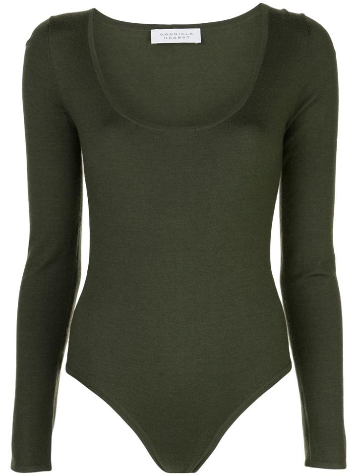 Gabriela Hearst Scoop Neck Bodycon - Green