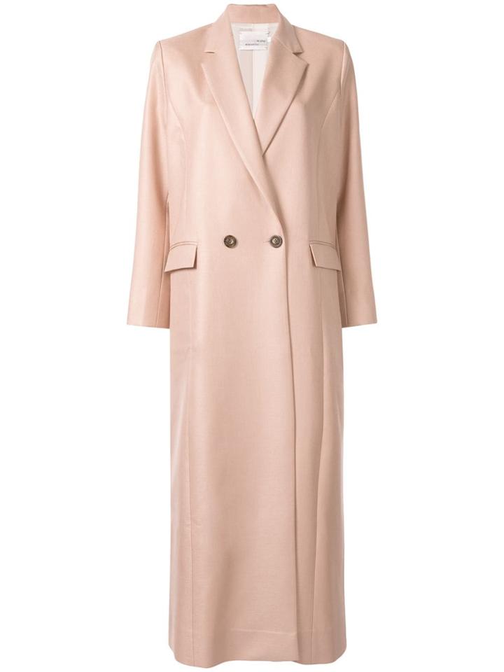 Bouguessa Long Double Breasted Blazer - Neutrals
