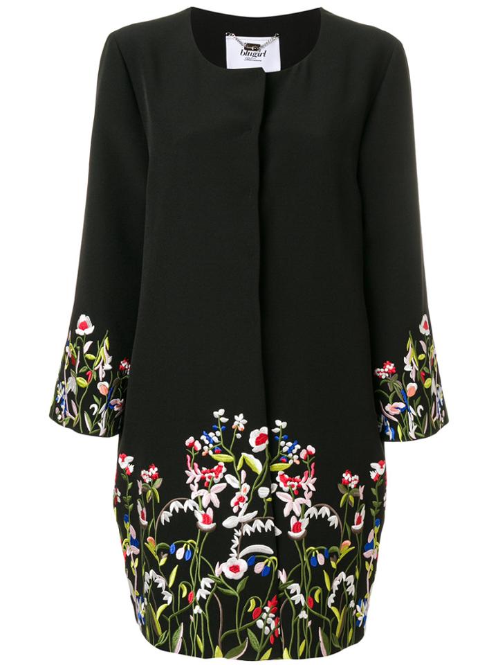 Blugirl Embroidered Coat - Black