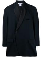 We11done Boxy Fit Buttoned Blazer - Blue