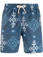 Mc2 Saint Barth Gustavia Printed Swim Shorts - Blue