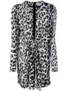 Saint Laurent - Long Sleeve Plunge Dress - Women - Silk - 38, Black, Silk