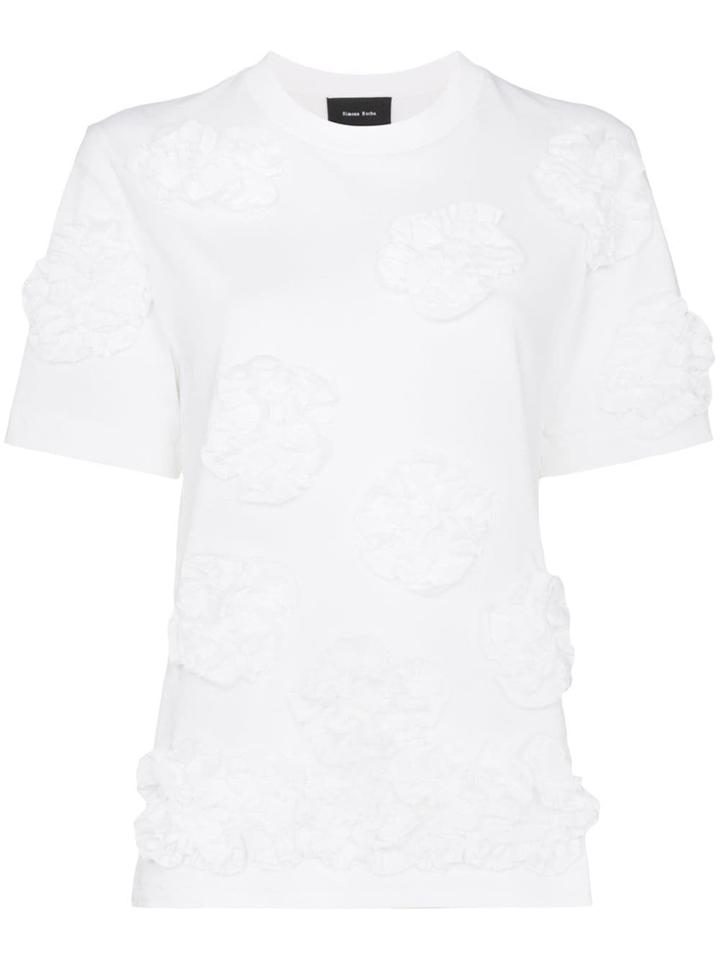 Simone Rocha Floral Appliqué T-shirt - White