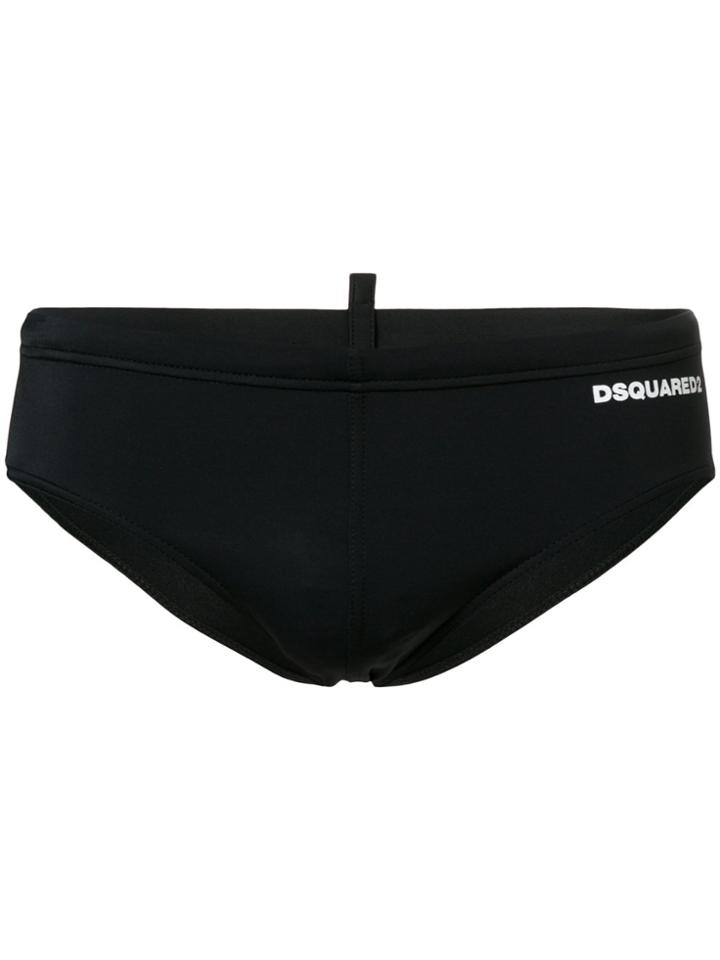 Dsquared2 Printed Logo Swim Trunks - Black