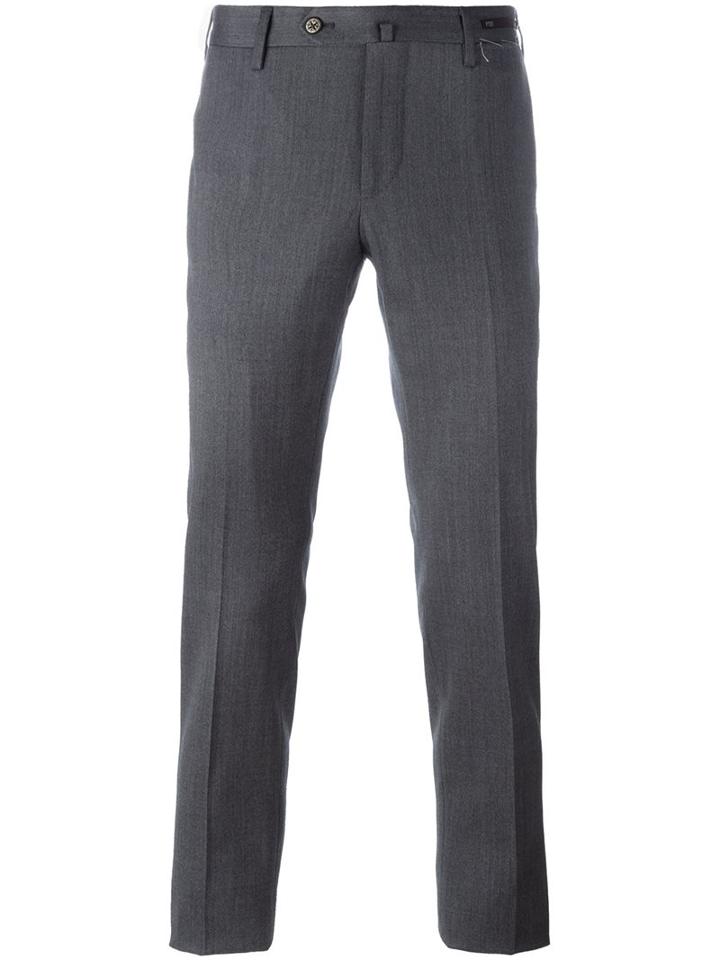 Pt01 Skinny Fit Trousers, Men's, Size: 54, Grey, Spandex/elastane/virgin Wool