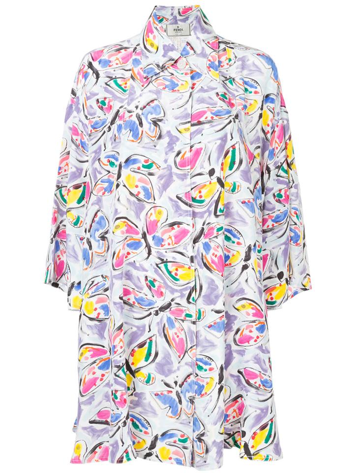 Fendi Vintage Butterfly Print Shirt - Multicolour