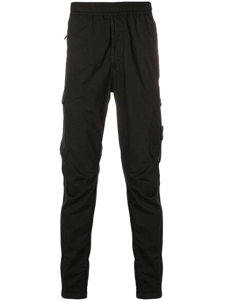 Stone Island Cargo Track Pants - Black