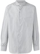 Loro Piana Alain Striped Shirt, Men's, Size: Xl, Green, Silk/cotton
