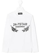 Dsquared2 Kids - 24-7 Star Print T-shirt - Kids - Cotton - 10 Yrs, White