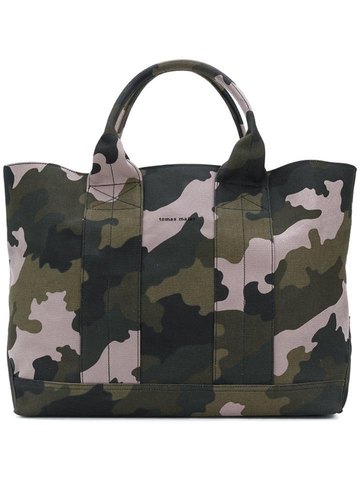 Tomas Maier Camouflage Print Tote - Green