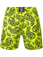 Sss World Corp Tribal Print Swim Shorts - Green