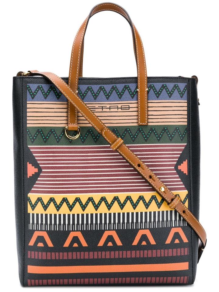 Etro Paisley Print Tote - Black