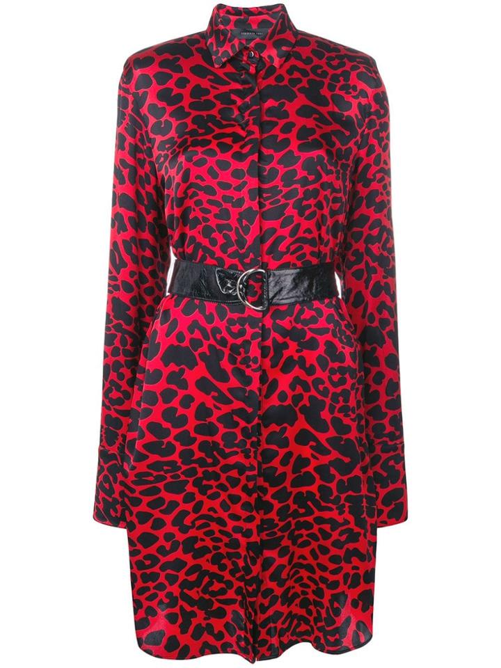 Federica Tosi Belted Shirt Dress - Red