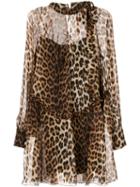 Nº21 Leopard Print Shirt Dress - Brown