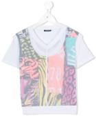 Diesel Kids - Print T-shirt - Kids - Cotton/polyester - 8 Yrs, White