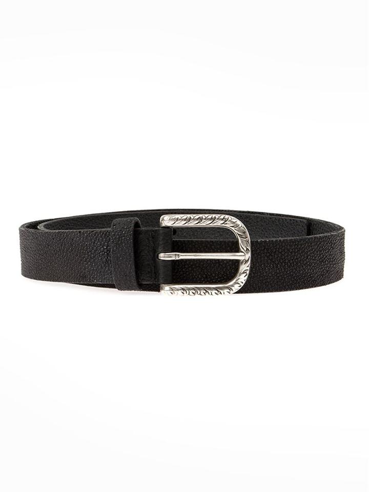 Scunzani Ivo Textured Belt, Women's, Size: M, Black, Leather