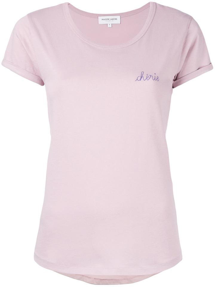 Cherie T-shirt - Women - Cotton - L, Pink/purple, Cotton, Maison Labiche