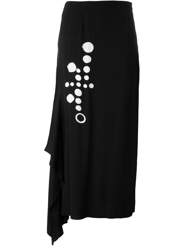 Yohji Yamamoto Draped Detail Straight Skirt