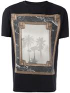 Versus Painting Print T-shirt, Men's, Size: Xl, Black, Cotton