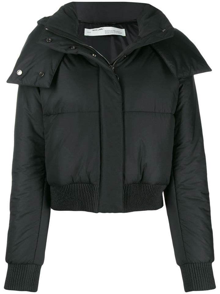 Off-white Puffer Bomber Jacket - Black