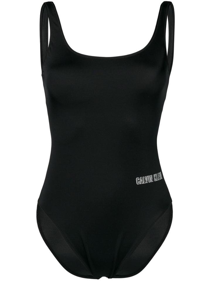 Calvin Klein Logo Print One-piece - Black