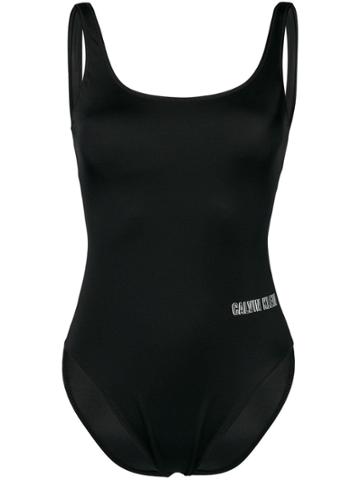 Calvin Klein Logo Print One-piece - Black