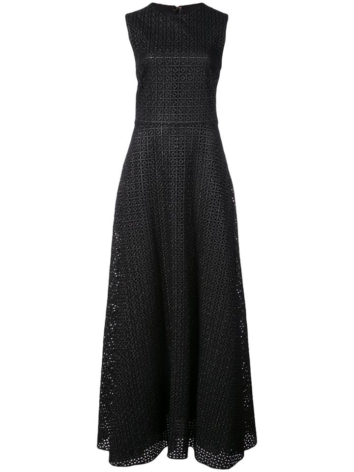Christian Siriano Long Flared Dress - Black