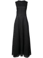 Christian Siriano Long Flared Dress - Black