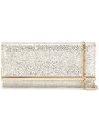 Jimmy Choo - 'milla' Clutch - Women - Leather/metallic (grey) Fibre/metal - One Size, Leather/metallic Fibre/metal