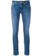 Dondup Cropped Skinny Jeans, Women's, Size: 30, Blue, Cotton/spandex/elastane