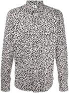 Ps By Paul Smith Animal Print Shirt, Men's, Size: Large, White, Cotton