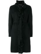 Giambattista Valli Ruffled Trim Coat - Black