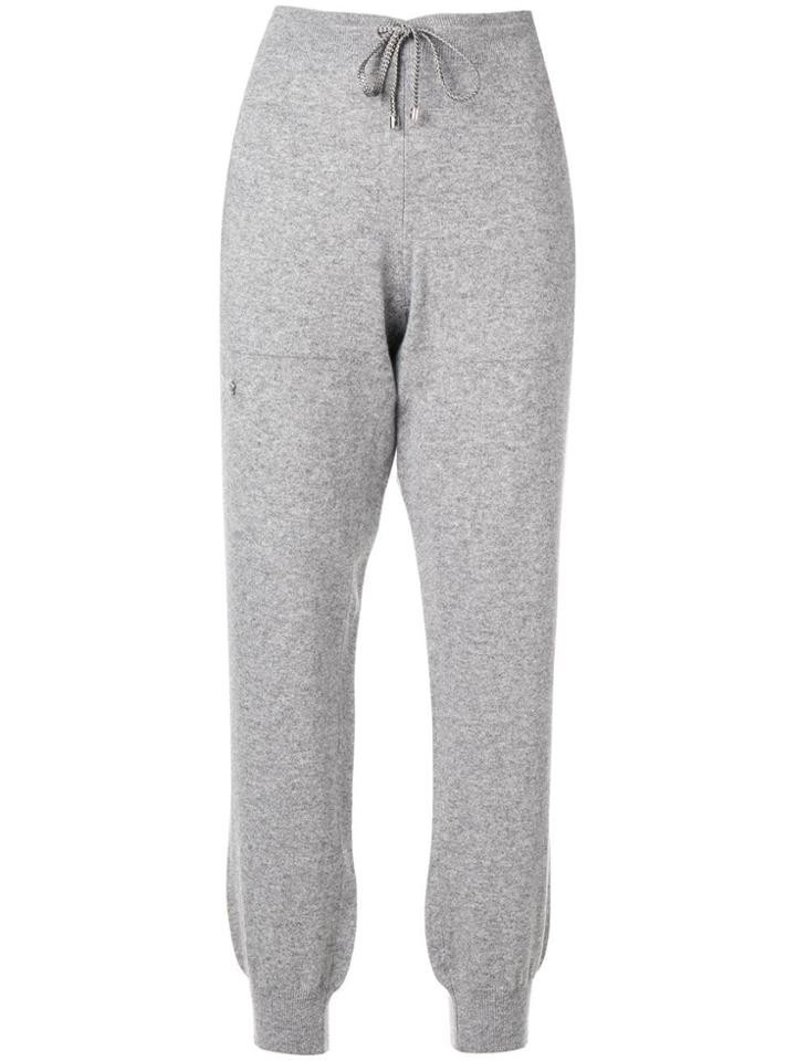 Barrie Knitted Track Pants - Grey