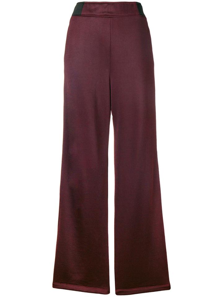 T By Alexander Wang Side Button Stripe Trousers - Pink & Purple