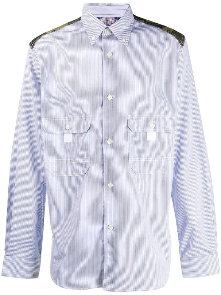 Junya Watanabe Man Pinstriped Shirt - Blue