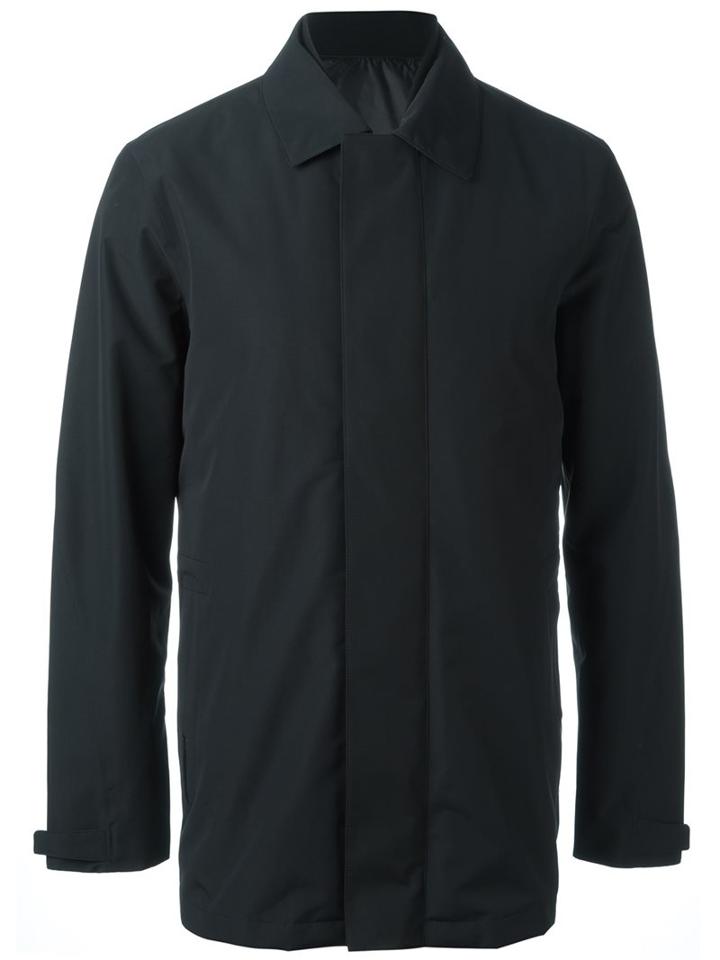 Z Zegna Concealed Fastening Jacket, Men's, Size: Xl, Black, Polyester/polyamide