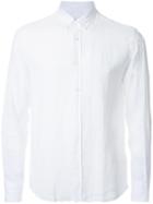 Venroy Buttoned Collar Shirt, Men's, Size: Small, White, Linen/flax