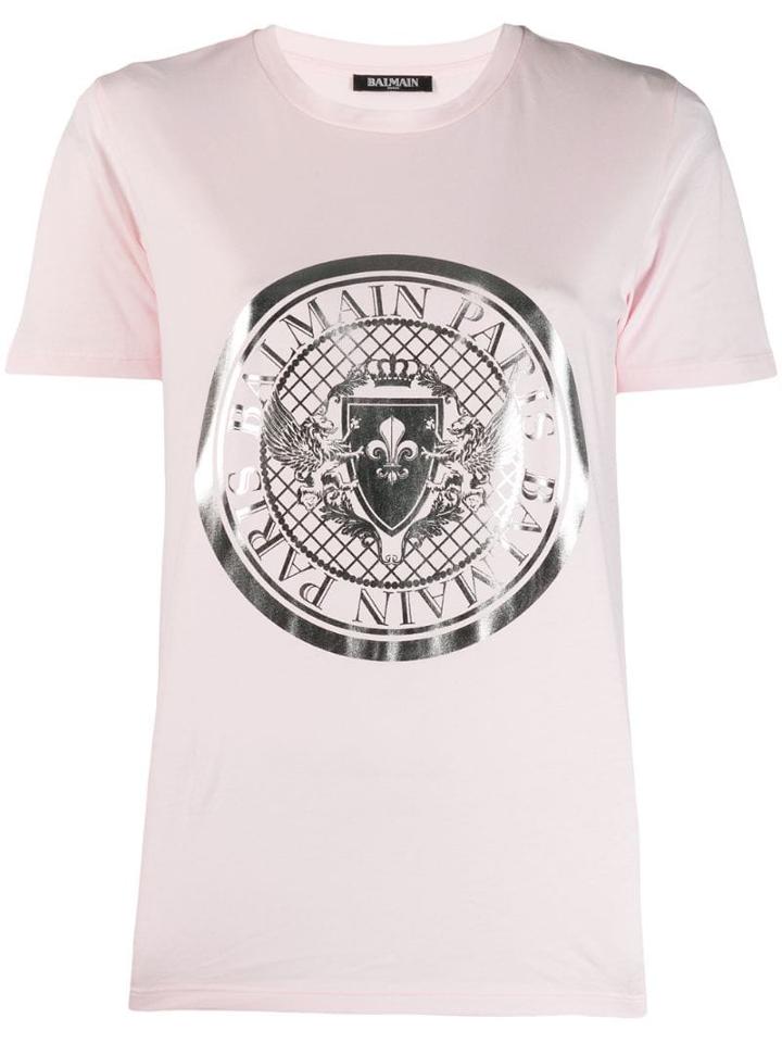 Balmain Medallion Print T-shirt - Pink
